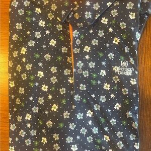 Kentucky Derby Men's XXL hibiscus golf shirt.